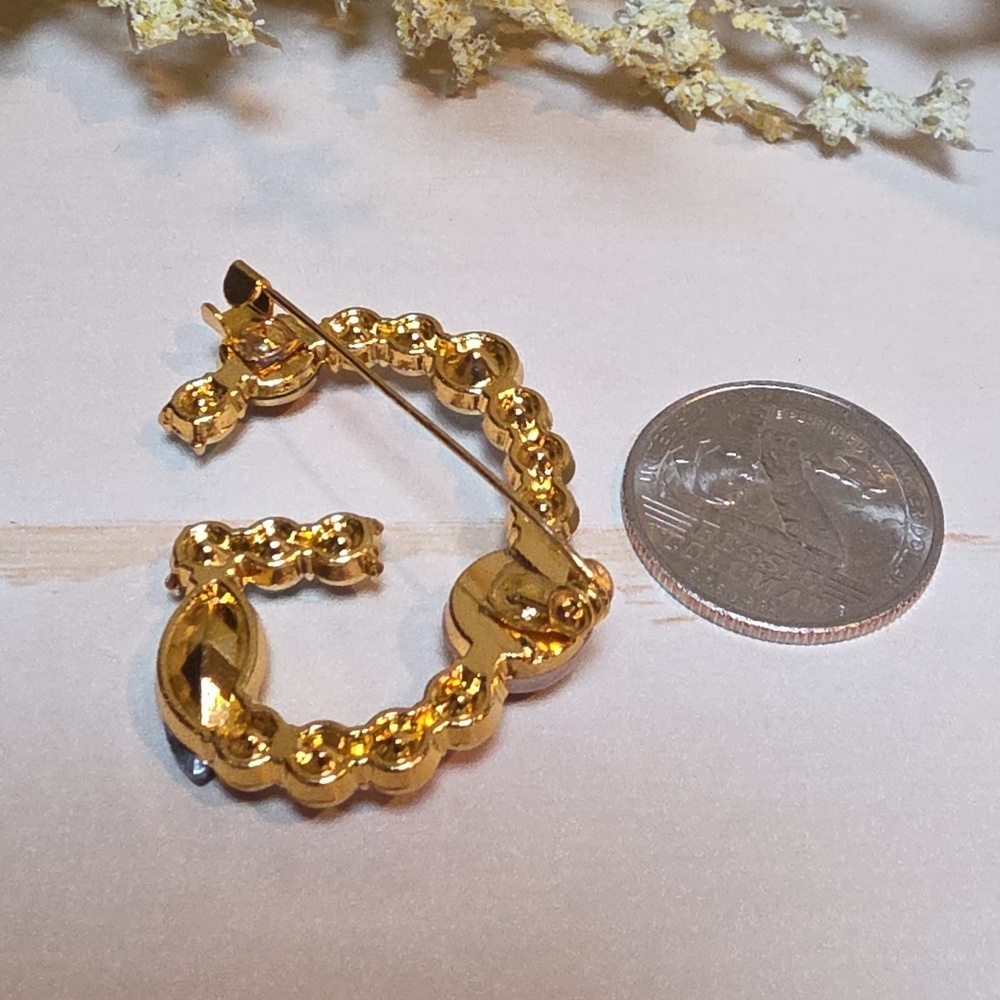 Letter G Initial Name letter Jeweled Multicolor Brooch Personalized Gift | NWOT - Picture 2 of 3